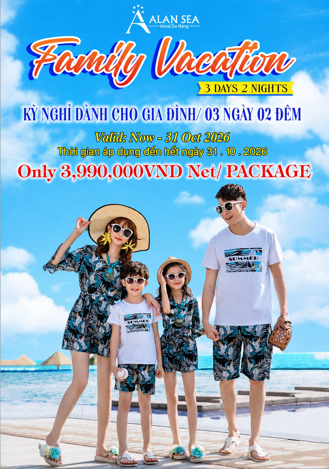 KỲ NGHỈ DÀNH CHO GIA ĐÌNH (03 NGÀY 02 ĐÊM) – VND3,990,000